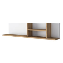 Hanah Home AE103 - 2641 Estantería de Pared Blanca y Nogal 120 cm